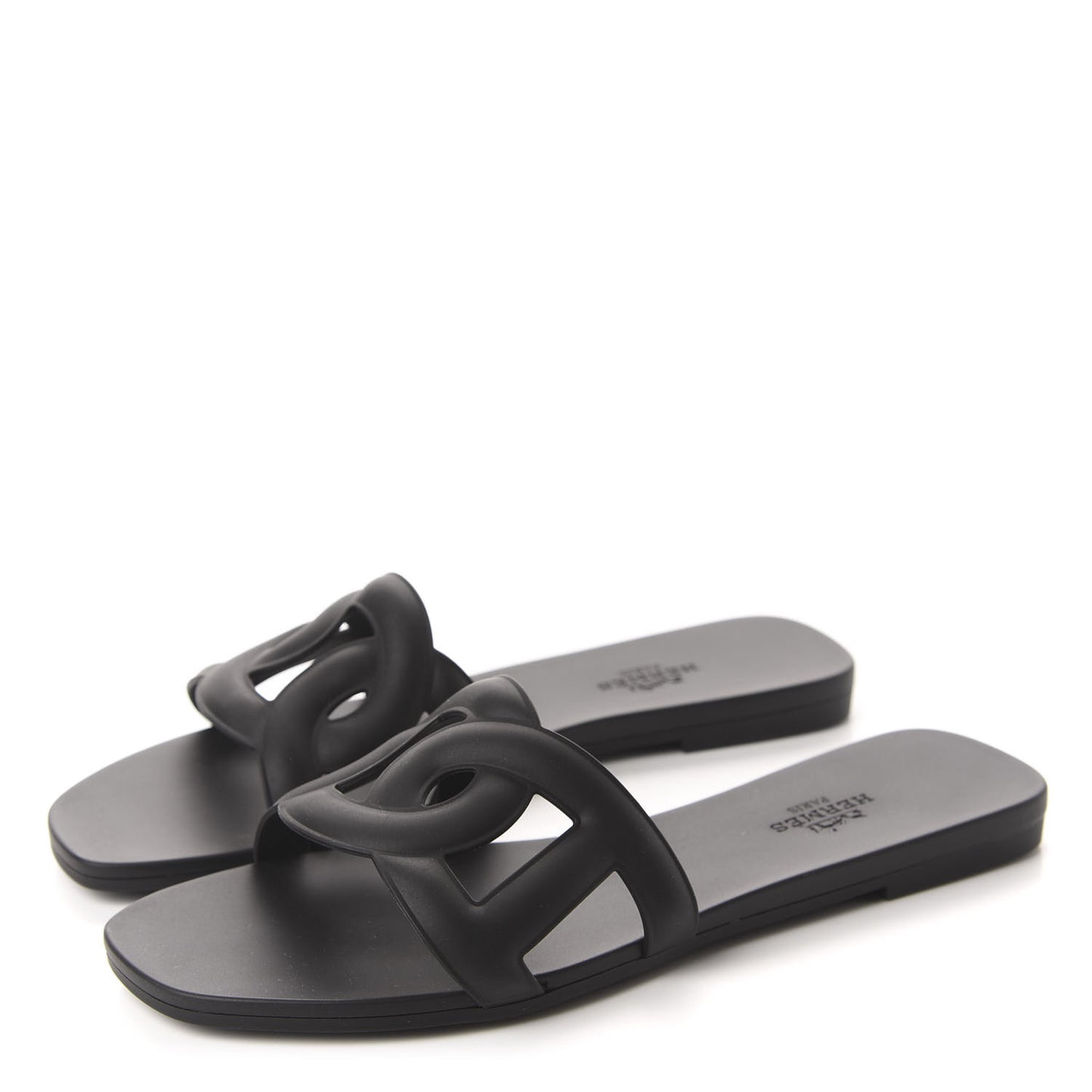Rubber Aloha Sandals 36 Black