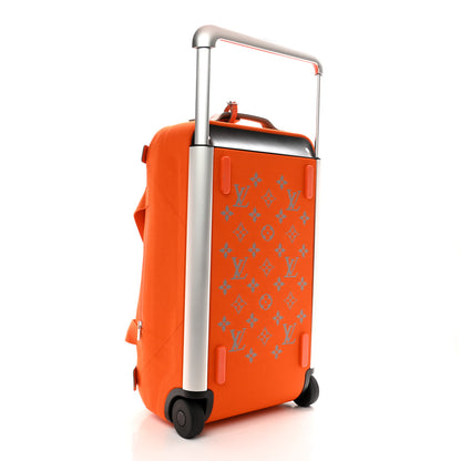 Louis Vuitton Knit Monogram Horizon Soft Duffle 55 Orange 2 of 10