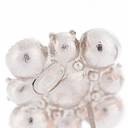 Chanel Crystal CC Earrings Silver 4 of 4