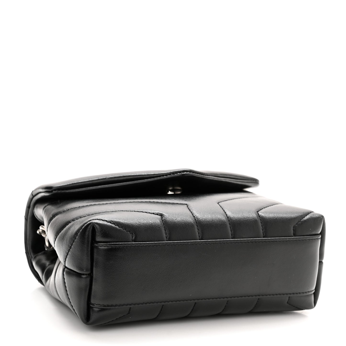 Calfskin Y Quilted Monogram Toy Loulou Crossbody Bag Black