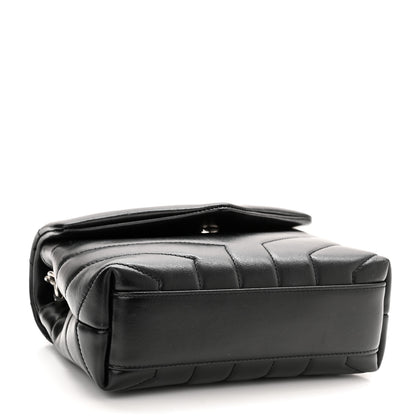 Saint Laurent Calfskin Y Quilted Monogram Toy Loulou Crossbody Bag Black 4 of 11