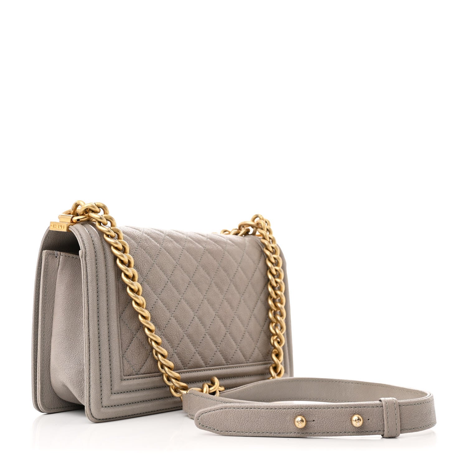 Chanel Caviar Quilted Medium Boy Flap Grey 3 of 11