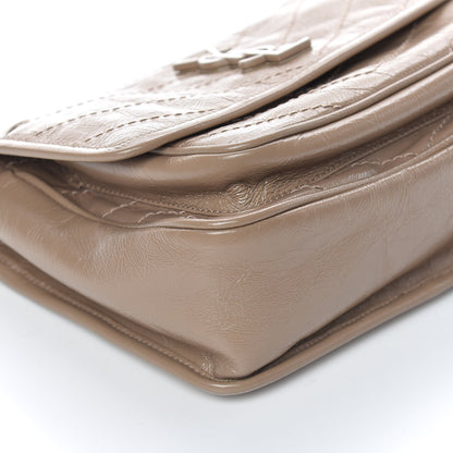 Saint Laurent Crinkled Calfskin Matelasse Monogram Baby Niki Chain Satchel Light Taupe 9 of 10