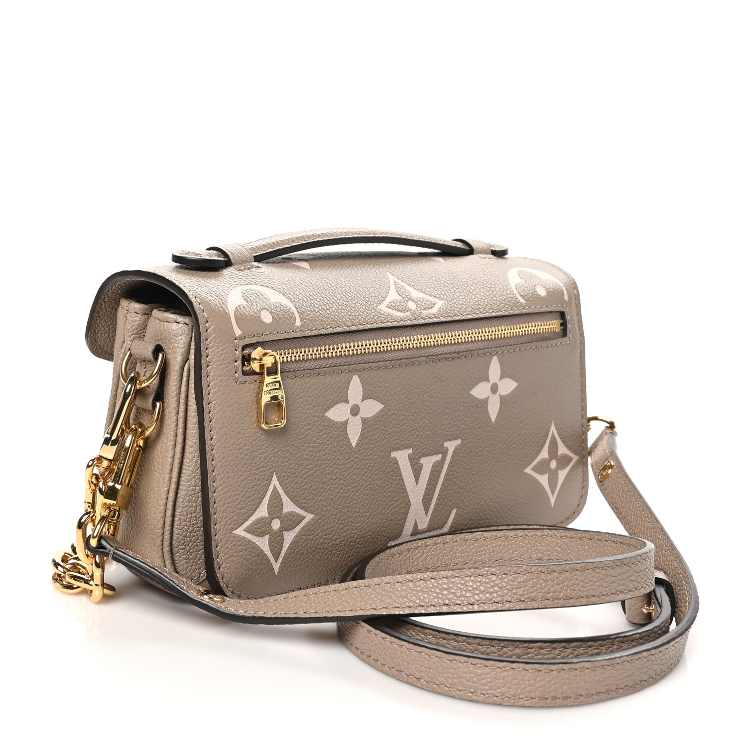 Louis Vuitton Empreinte Monogram Giant Pochette Metis East West Tourterelle Creme 3 of 10