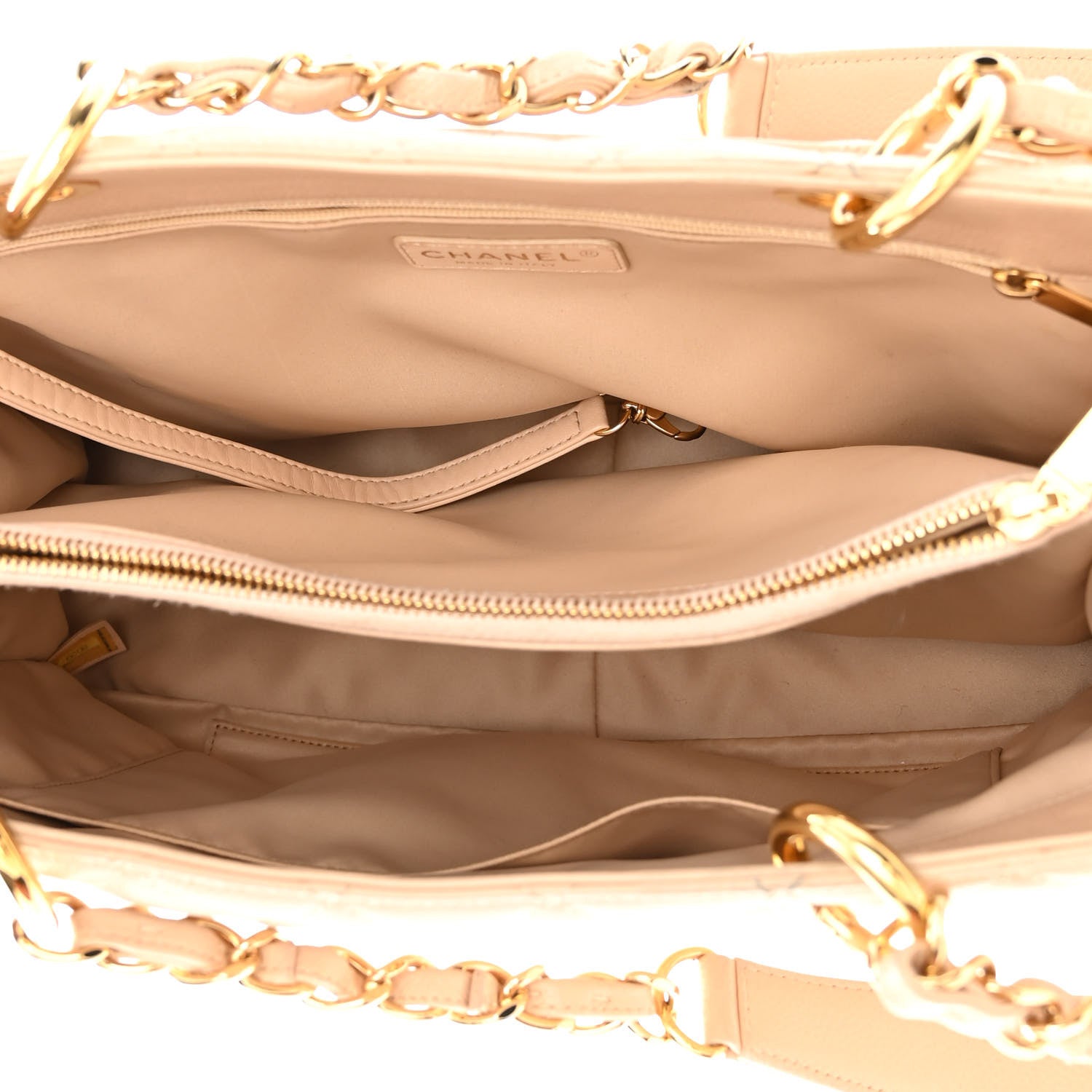 Chanel Caviar Quilted Grand Shopping Tote GST Beige Clair 5 of 10