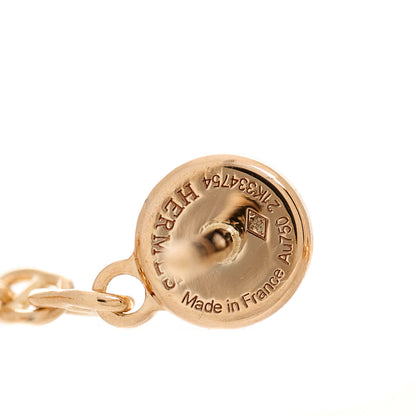 Hermes 18K Rose Gold Diamond TPM Farandole Drop Earrings 5 of 6
