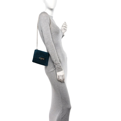Hermes Veau Doblis Mini Verrou Chaine Bag Bleu Ocean 2 of 10