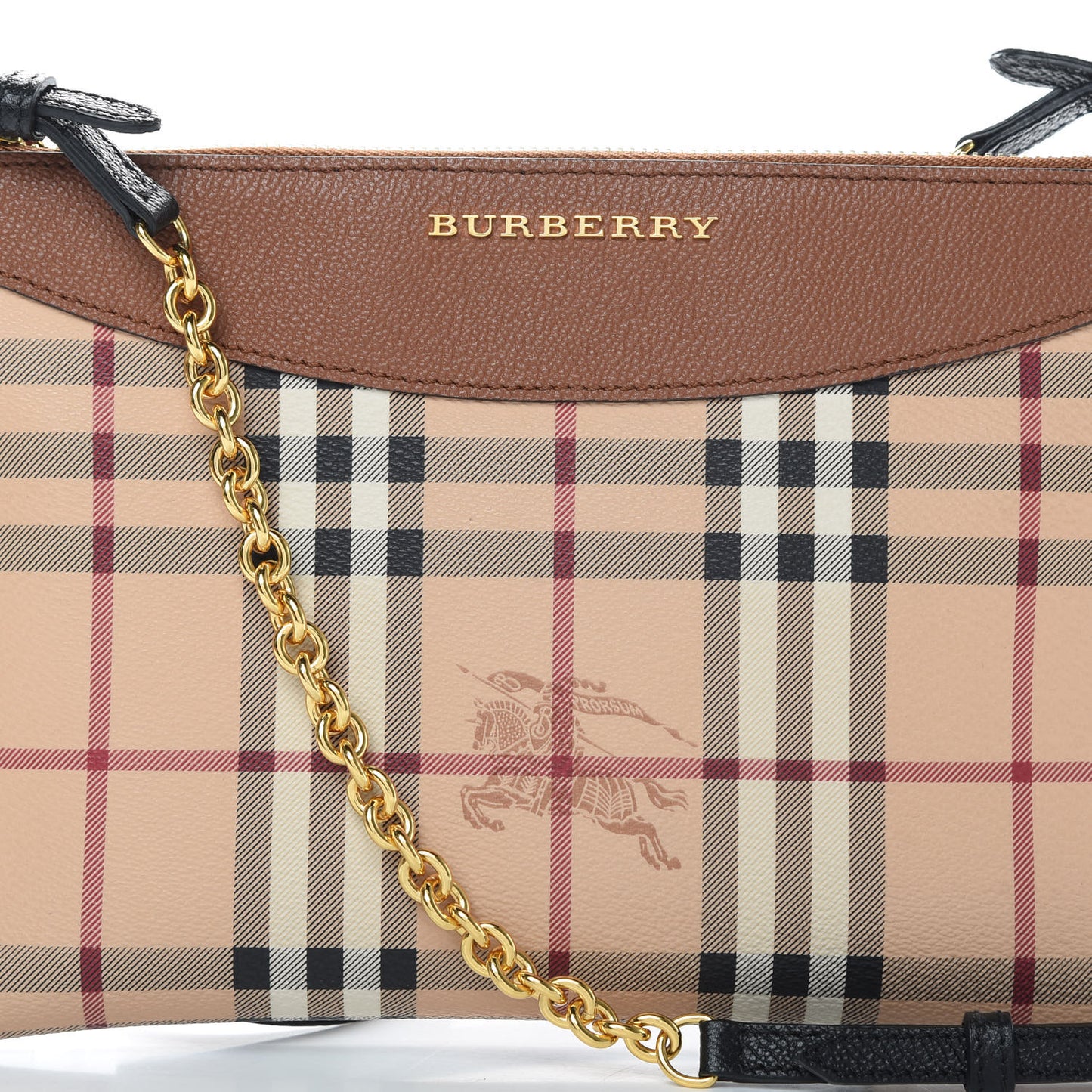 Haymarket Check Peyton Crossbody Clutch Bag Toffee