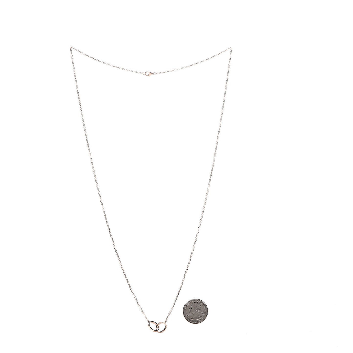 18K Pink Gold Interlocking LOVE Necklace 30