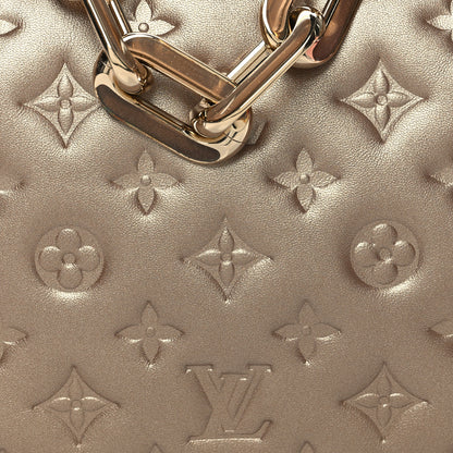 Louis Vuitton Metallic Lambskin Embossed Monogram Coussin BB Light Gold 8 of 10