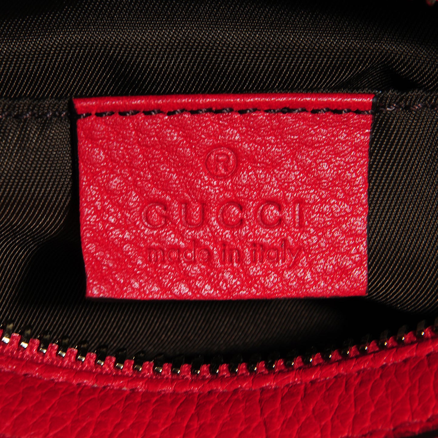 Pebbled Calfskin Medium Soho Cosmetic Case Red