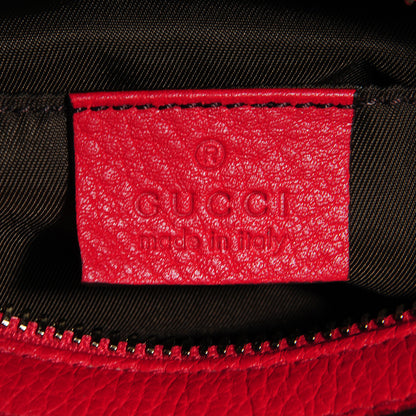 Gucci Pebbled Calfskin Medium Soho Cosmetic Case Red 7 of 9