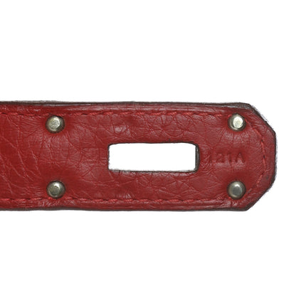 Hermes Taurillon Clemence JPG Shoulder Birkin 42 Rouge Casaque 7 of 10