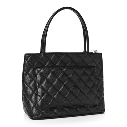Chanel Caviar Quilted Medallion Tote Black 3 of 12