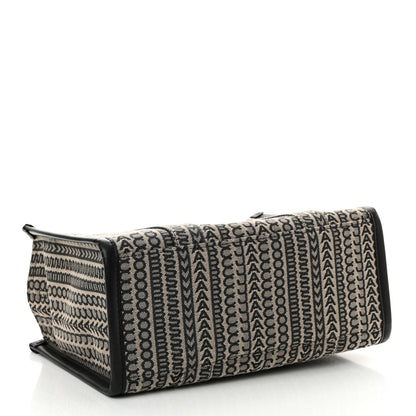 Marc Jacobs Cotton Jacquard Monogram Medium The Traveler Tote Bag Beige Multicolor 4 of 14