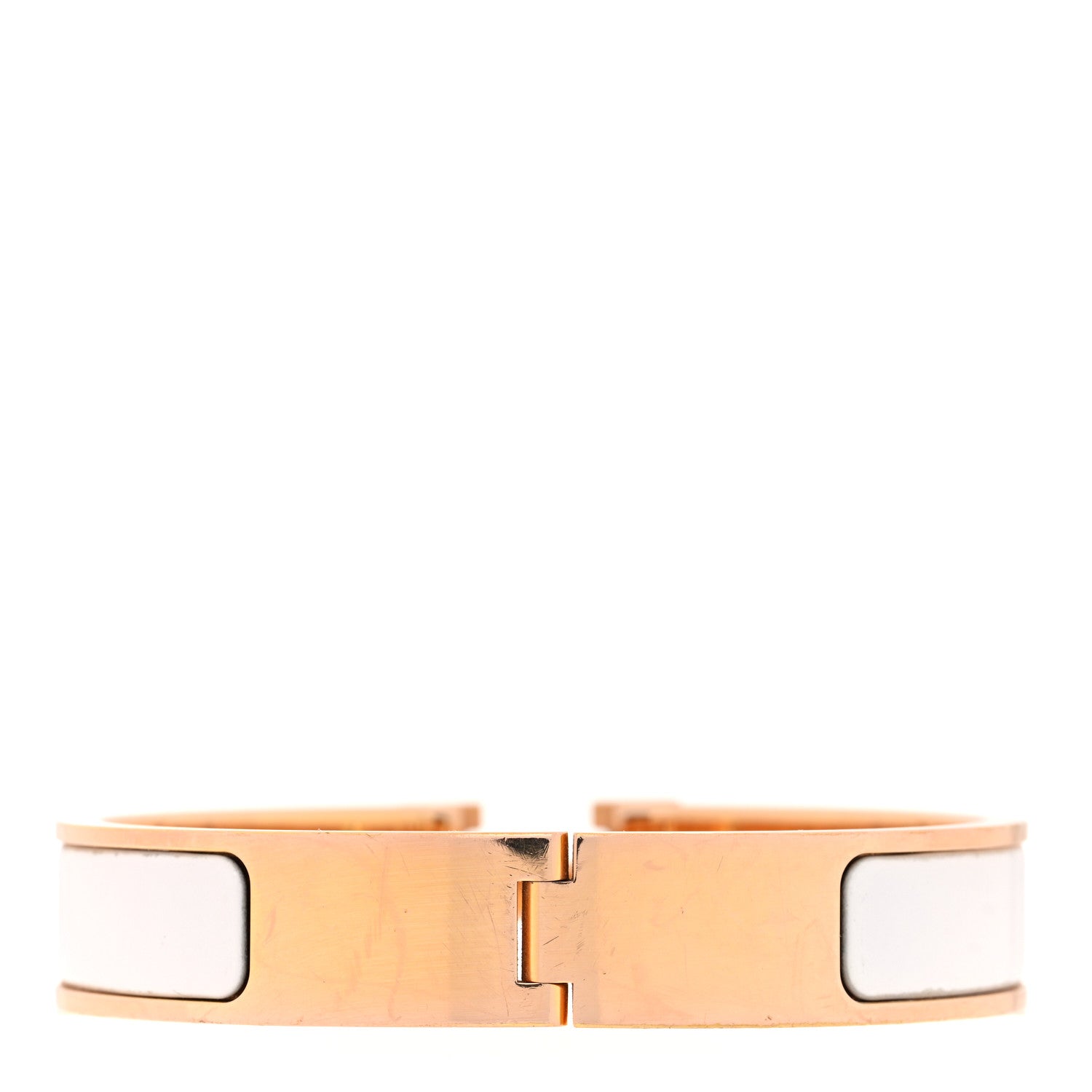 Hermes Enamel Narrow Clic Clac H Bracelet PM White 3 of 5