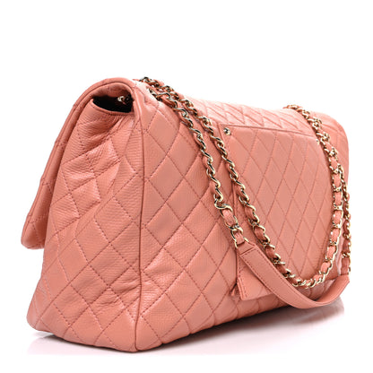 Chanel Calfskin Quilted XXL Travel Flap Bag Pink 3 of 10