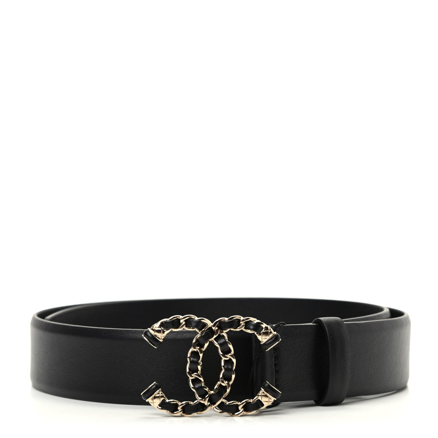 Chanel Calfskin CC Chain Belt 75 30 Black 1 of 6