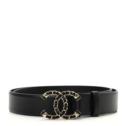 Chanel Calfskin CC Chain Belt 75 30 Black 1 of 6