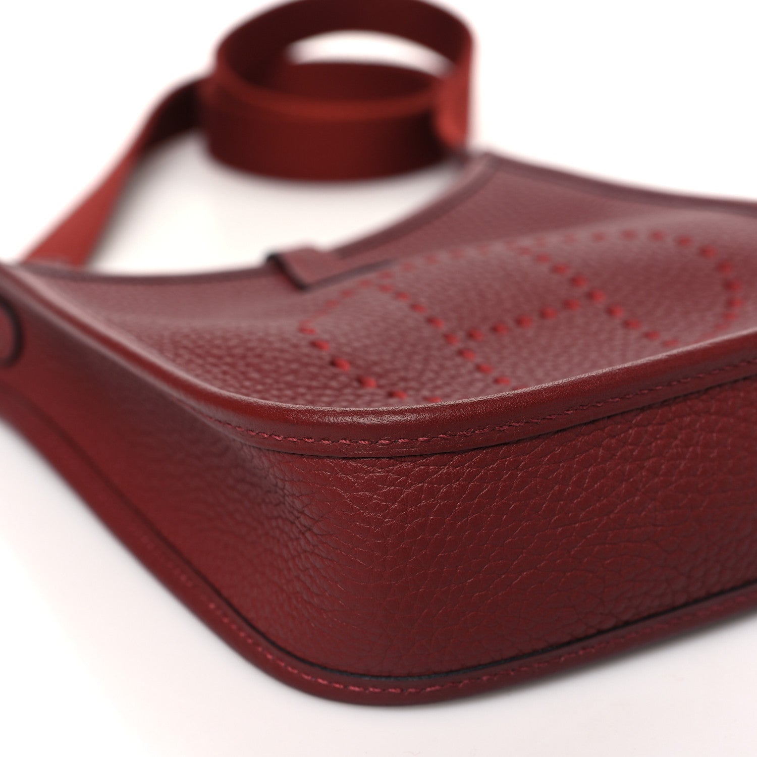 Hermes Taurillon Clemence Evelyne TPM Rouge H 9 of 11