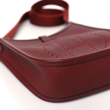 Hermes Taurillon Clemence Evelyne TPM Rouge H 9 of 11