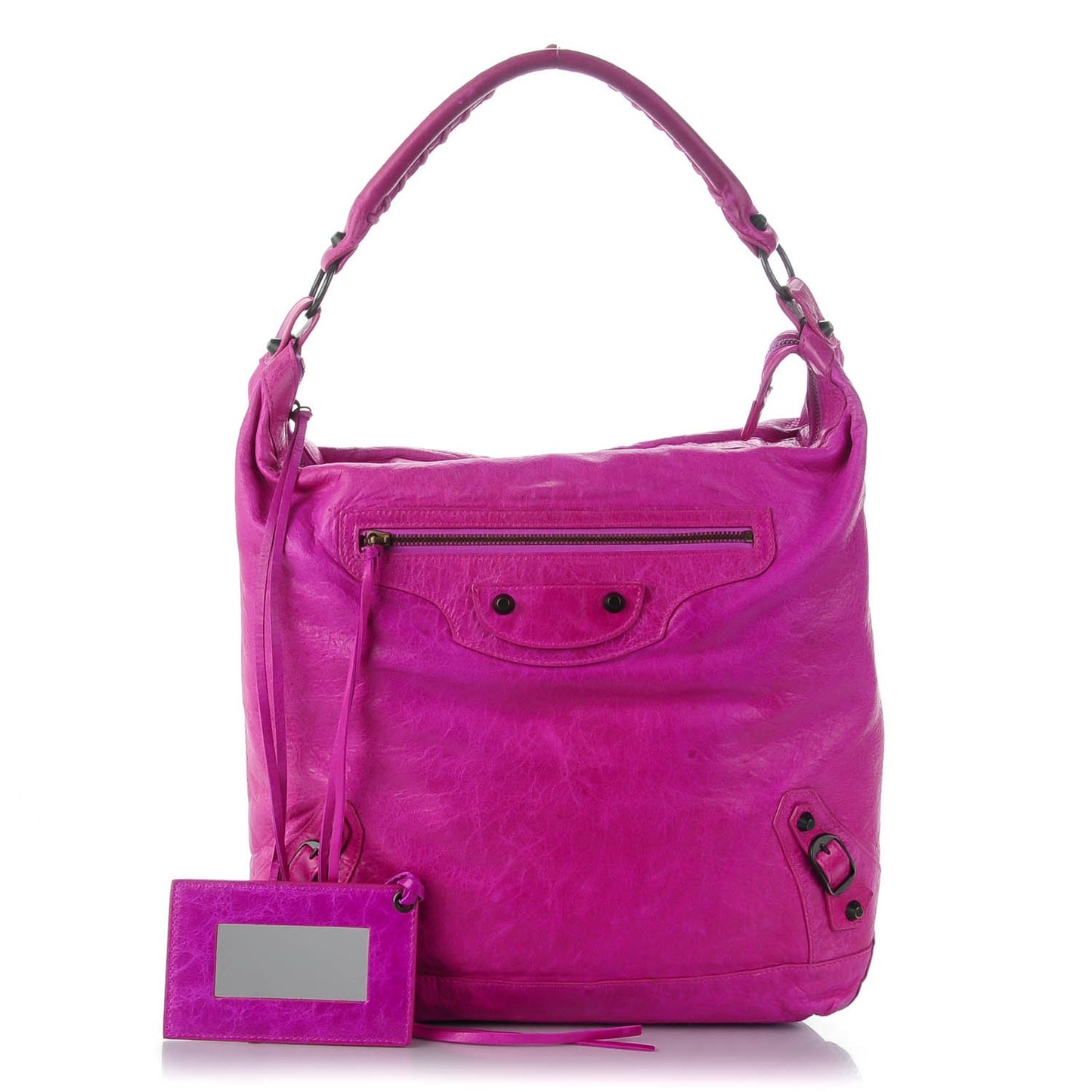 Agneau Classic Hardware Day Hobo Amethyst