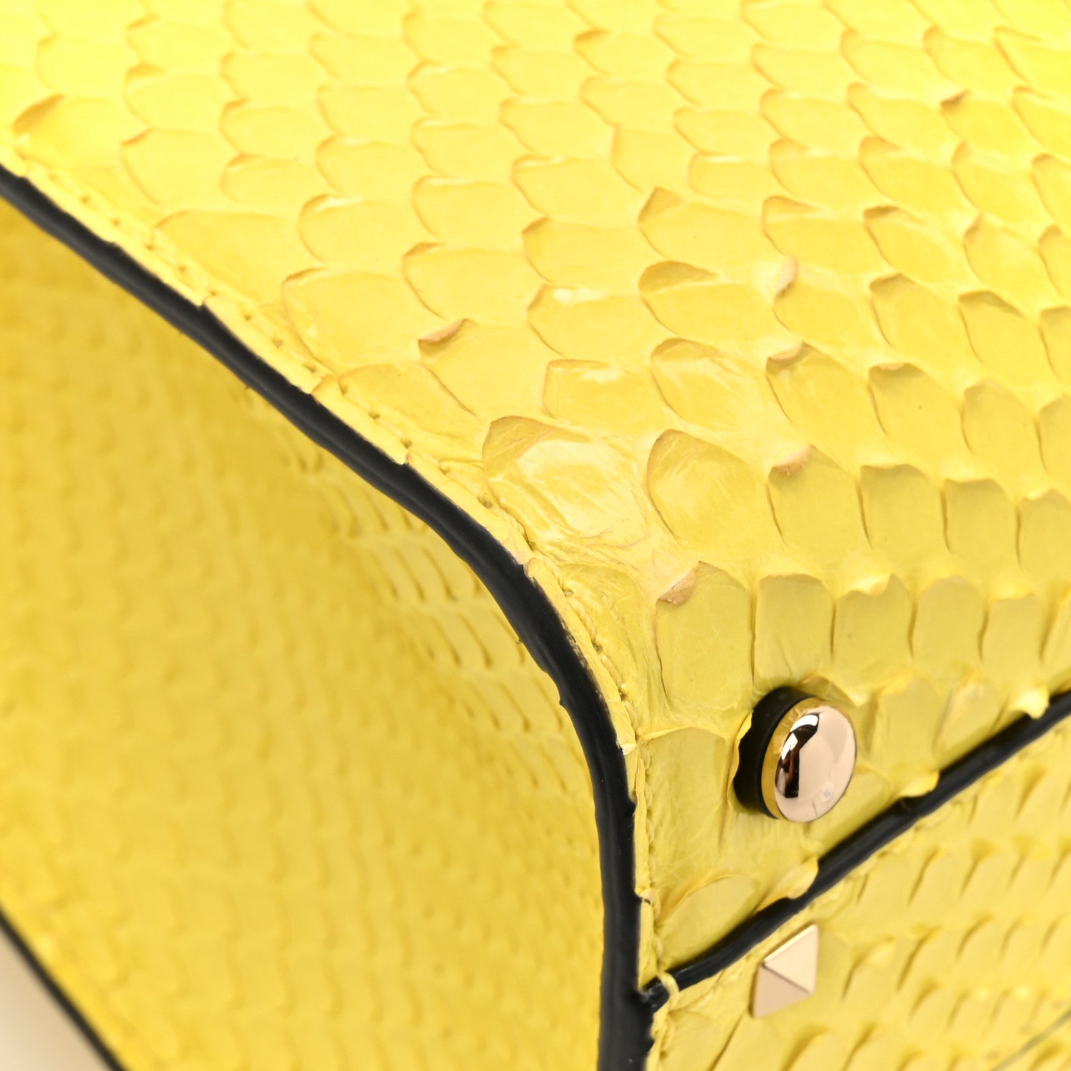 Valentino Garavani Snakeskin Embossed Mini VSling Top Handle Bag Yellow 12 of 13