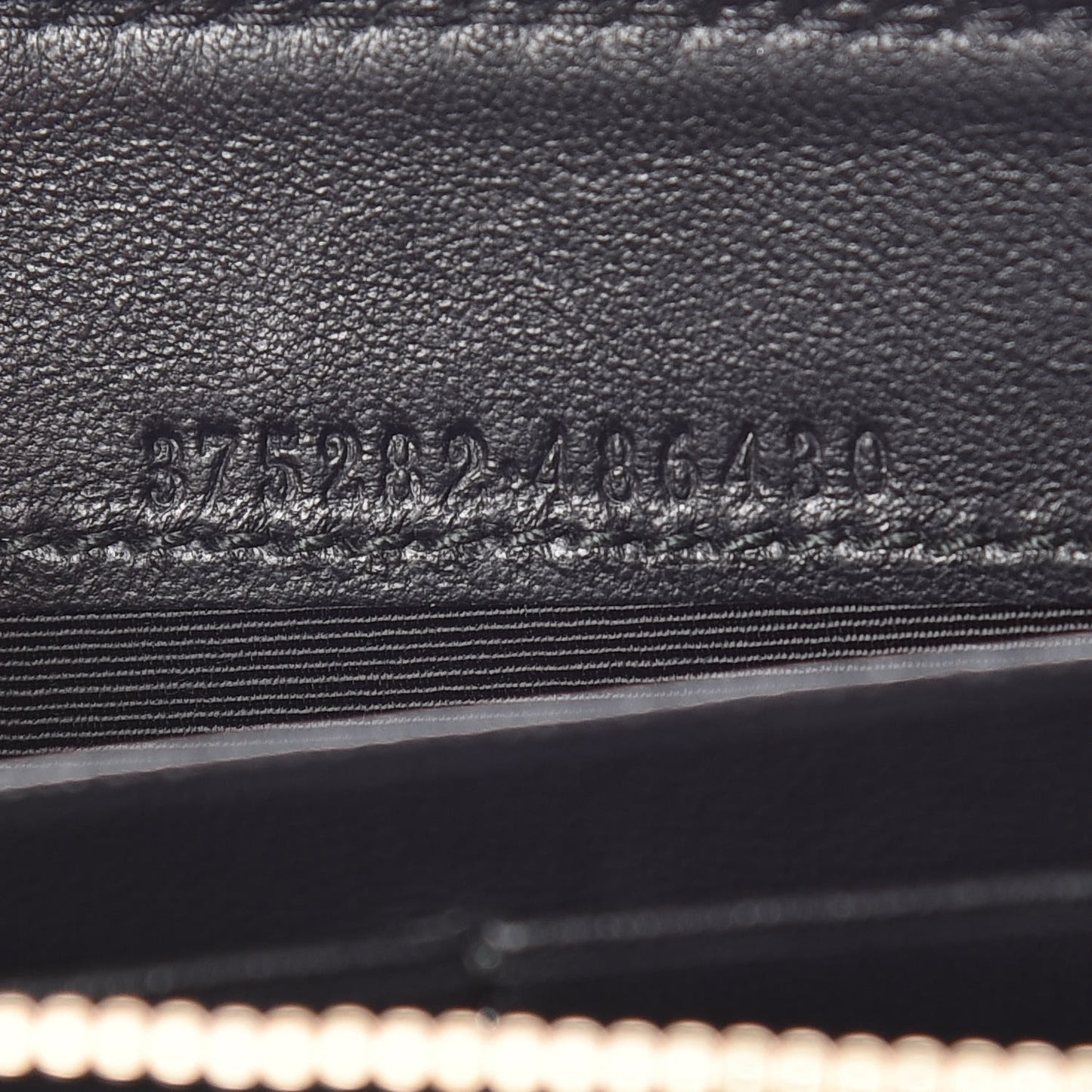Pebbled Calfskin Skull Continental Zip Wallet Black