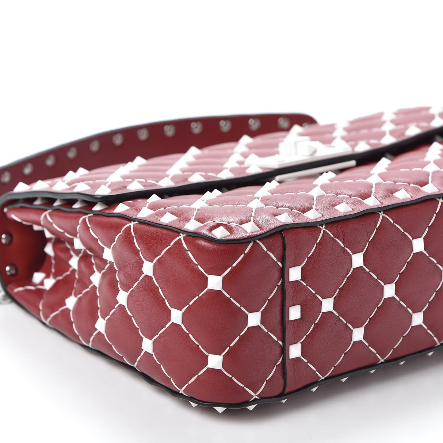 Lambskin Medium Free Rockstud Spike Shoulder Bag Rosso Valentino