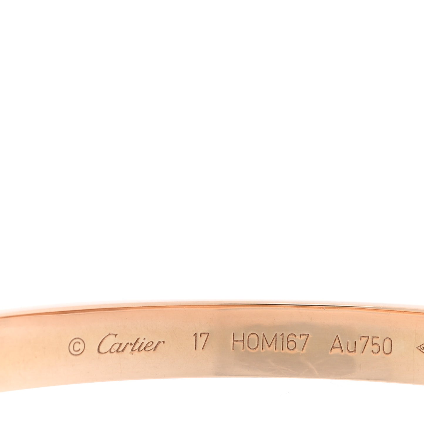 18K Pink Gold LOVE Bracelet 17