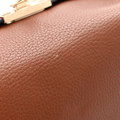 Valentino Garavani Pebbled Calfskin Medium Rockstud Top Handle Shoulder Bag Cognac 12 of 12