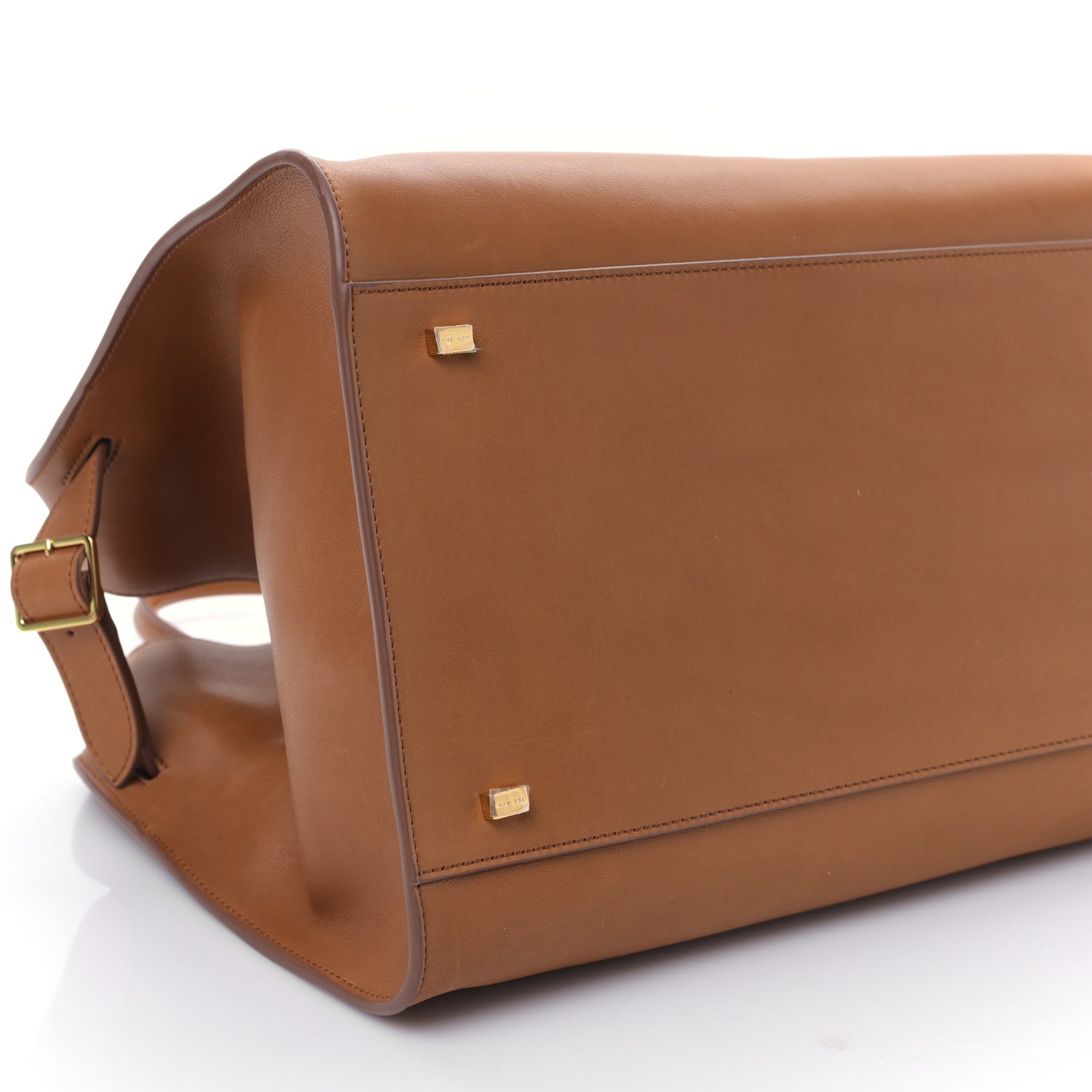 The Row Polished Saddle Calfskin Soft Margaux 15 Cuir 7 of 8