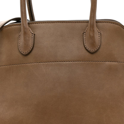 The Row Polished Saddle Calfskin Soft Margaux 10 Bag Mouse Grey 7 of 14