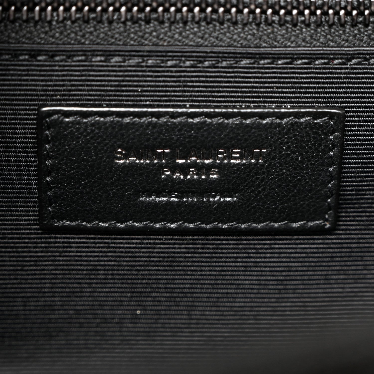 Saint Laurent Grain De Poudre Textured Mixed Matelasse Large Triquilt Monogram Monochrome Satchel Black 6 of 10