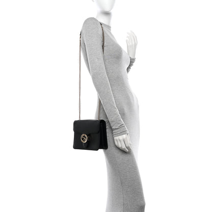 Gucci Dollar Calfskin Small Interlocking G Shoulder Bag Black 2 of 10