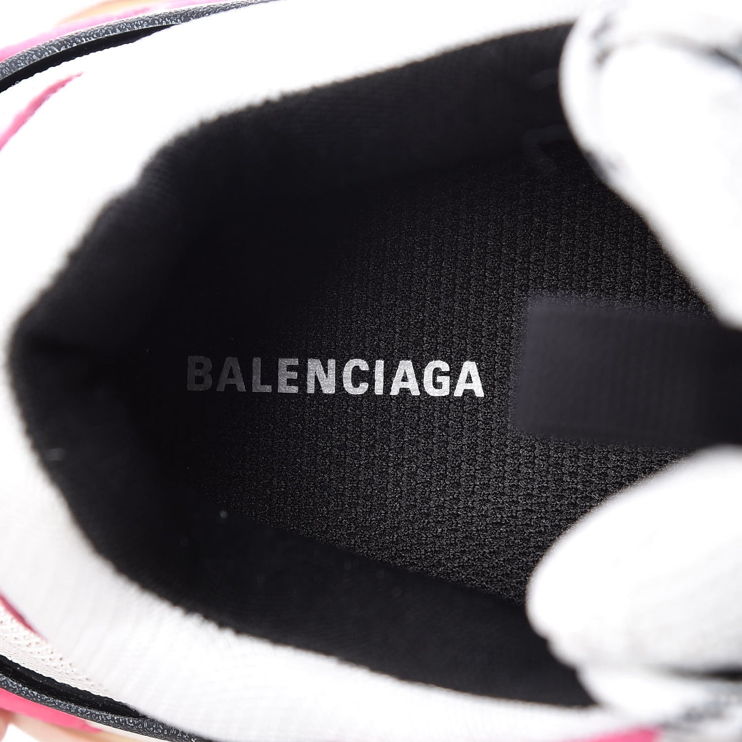 Fabric Mesh Womens Triple S Sneakers 38 Rose Fluo Black White