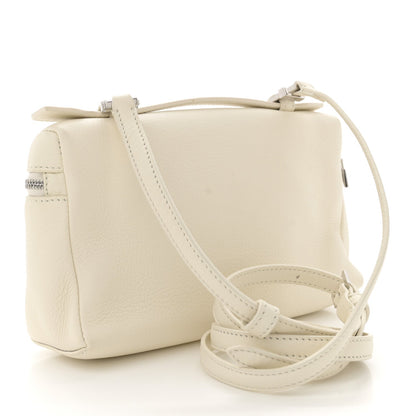 Loro Piana Grained Calfskin L19 Extra Pocket Pouch Whisper White 3 of 10