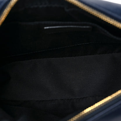 Saint Laurent Calfskin Matelasse Monogram Lou Camera Bag Navy 5 of 7