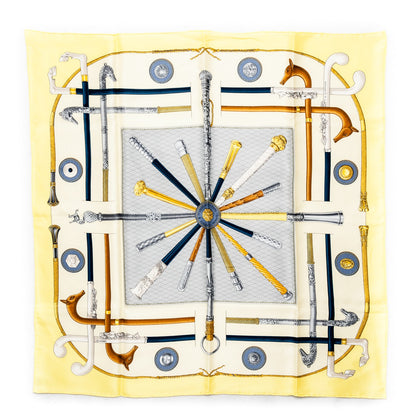 Hermes Silk Cannes Et Pommeaux Scarf 70 1 of 6