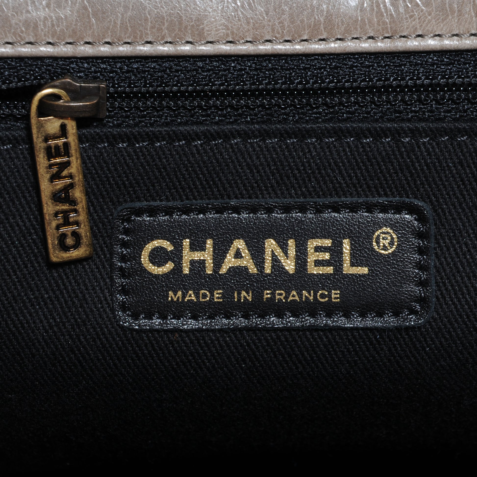 Chanel Glazed Calfskin Castle Rock Large Flap Dark Beige 6 of 8
