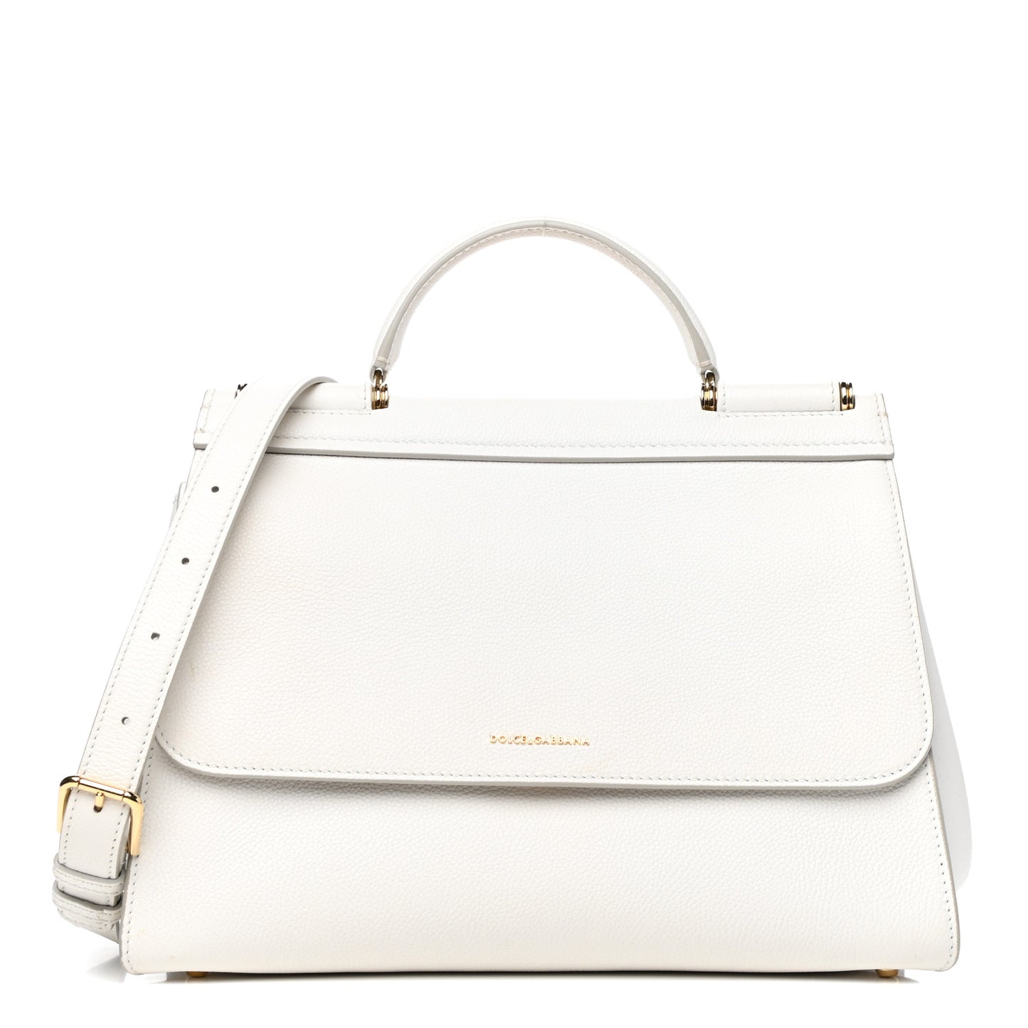 Calfskin Medium Sicily Soft Satchel White
