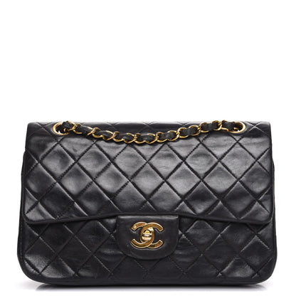Chanel Lambskin Quilted Small Double Flap Black 1 of 8