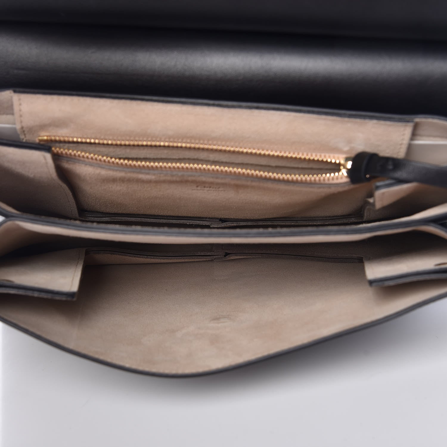 Chloe Suede Calfskin Medium Faye Shoulder Bag Black 8 of 12