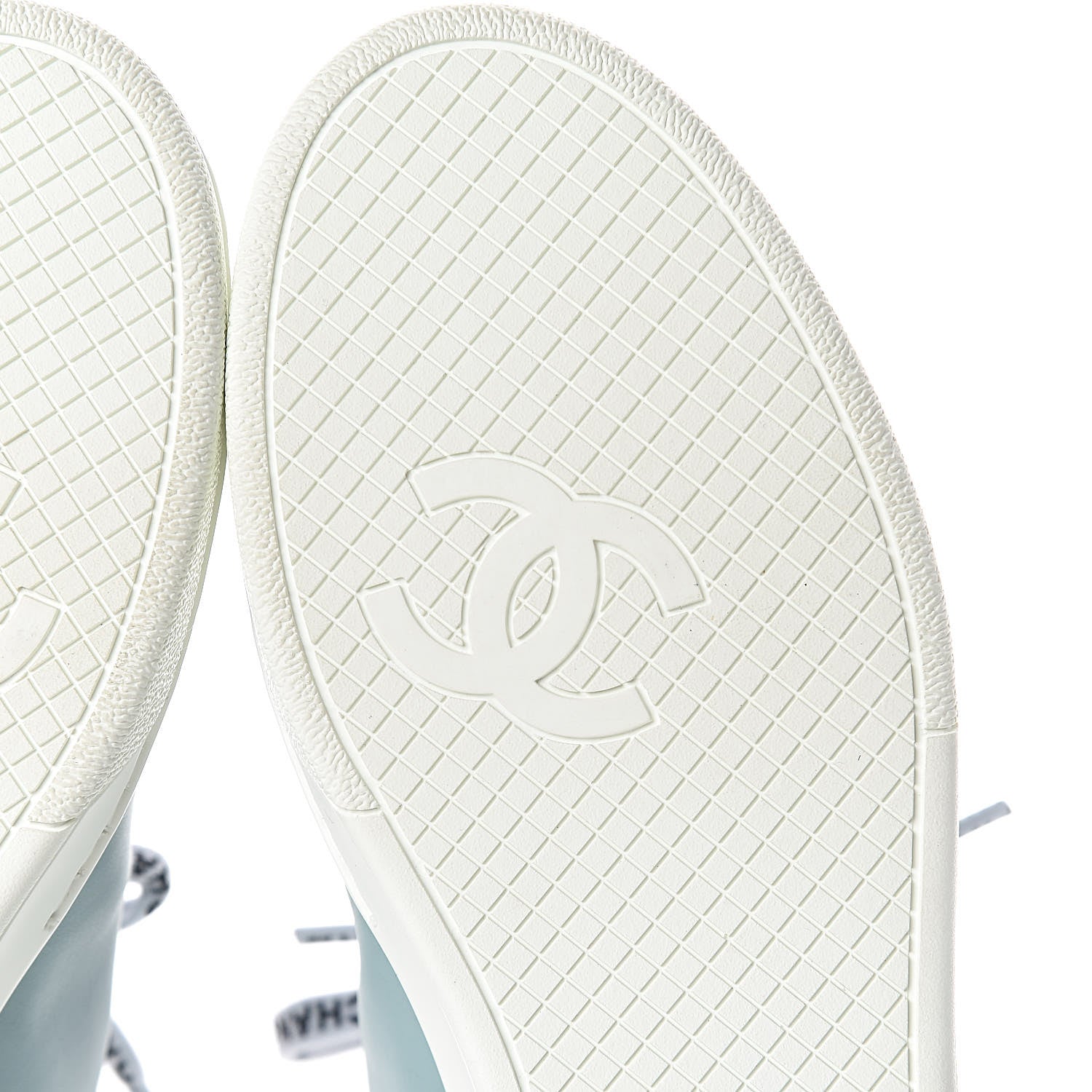 Chanel Calfskin CC Sneakers 36.5 Blue 6 of 11