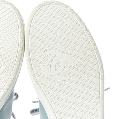 Chanel Calfskin CC Sneakers 36.5 Blue 6 of 11