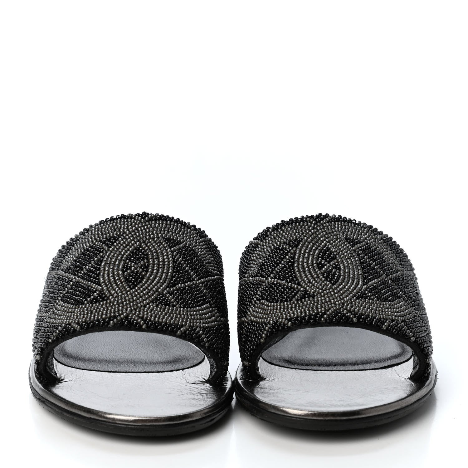 Chanel Pearl Embroidery CC Mules 35 Black 2 of 4