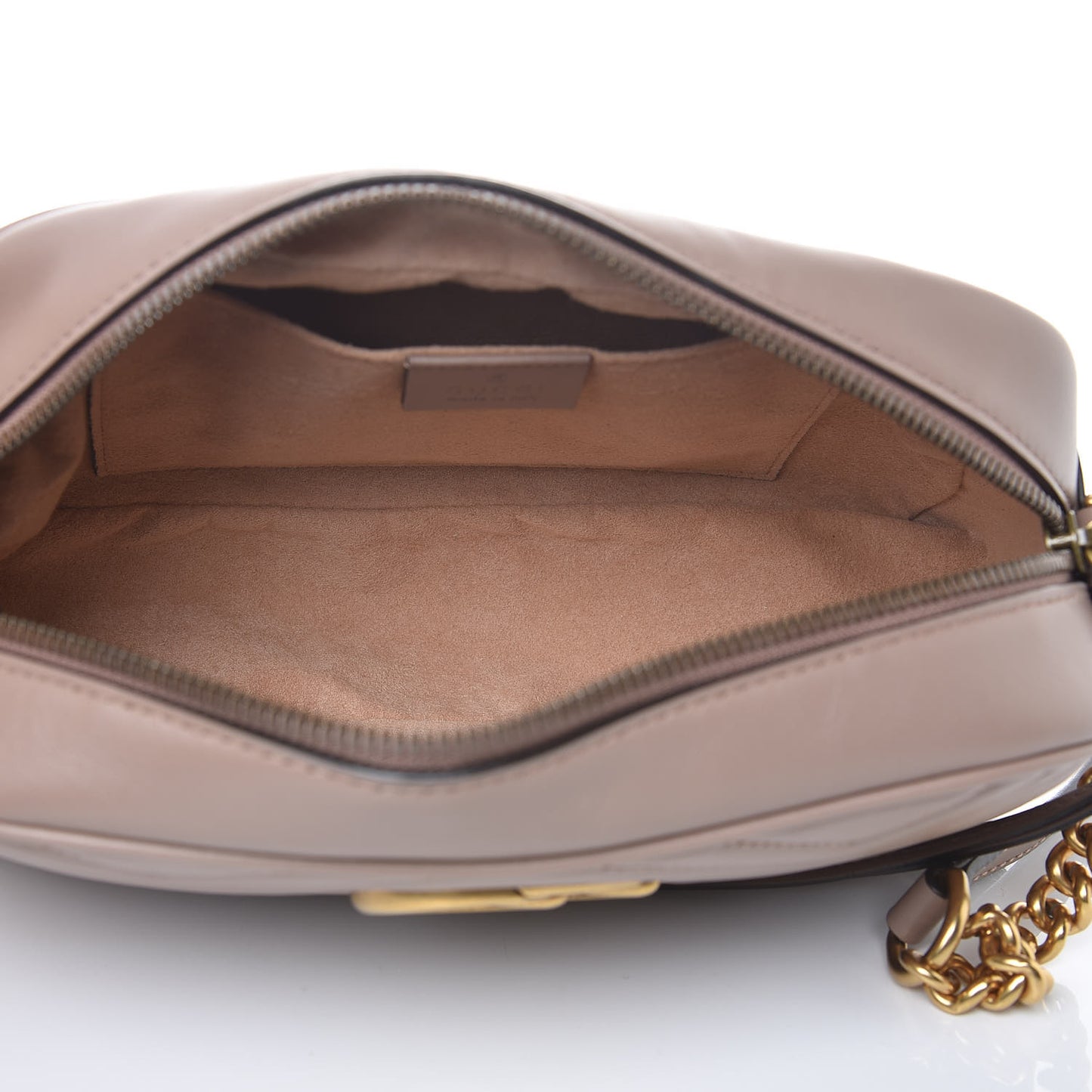 Calfskin Matelasse Small GG Marmont Chain Shoulder Bag Porcelain Rose