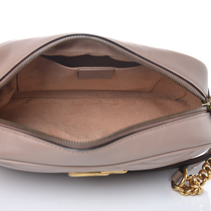 Gucci Calfskin Matelasse Small GG Marmont Chain Shoulder Bag Porcelain Rose 5 of 7