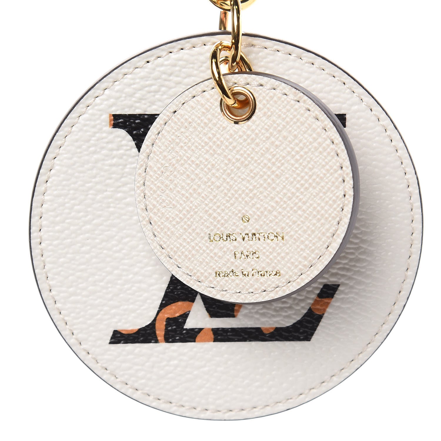 Louis Vuitton Monogram Giant Jungle Bag Charm Key Holder Ivory 3 of 5