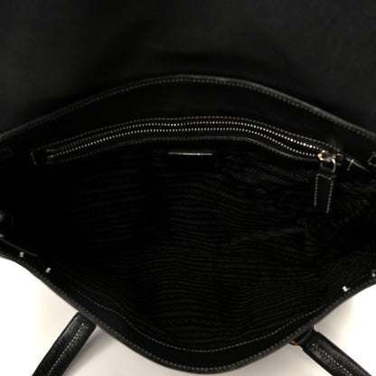 Prada Calf Pocket Shoulder Bag Black 5 of 11